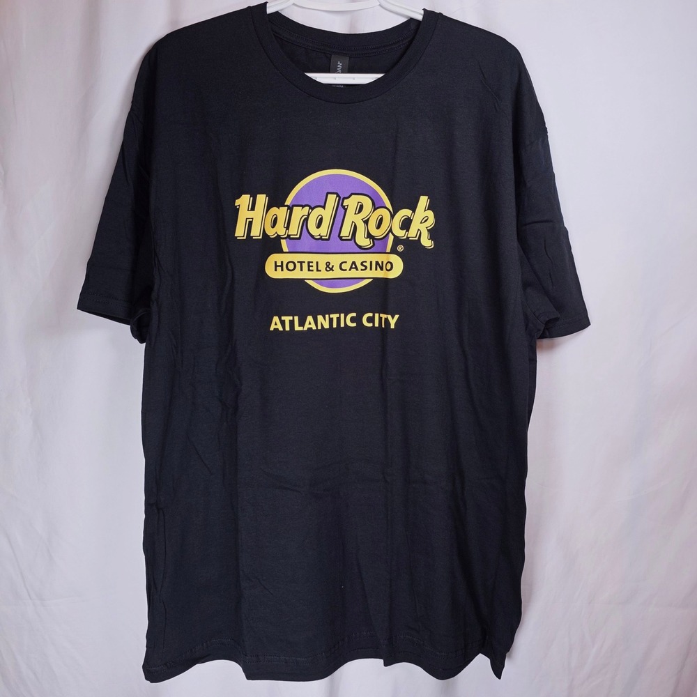 Hard Rock Hotel & Casino Atlantic City T-Shirt Mens XL Black Graphic Tee